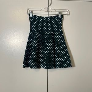 Green and White Polka Dot Sweater Skirt